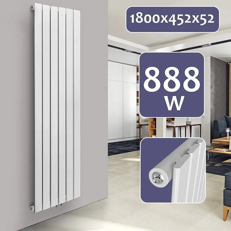 Radiator vertical, conexiune centrală, 1800 x 452 x 52 mm