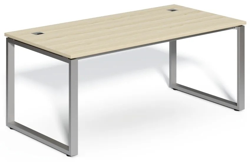 Masă SimpleOffice 180 x 90 cm, stejar deschis / argint