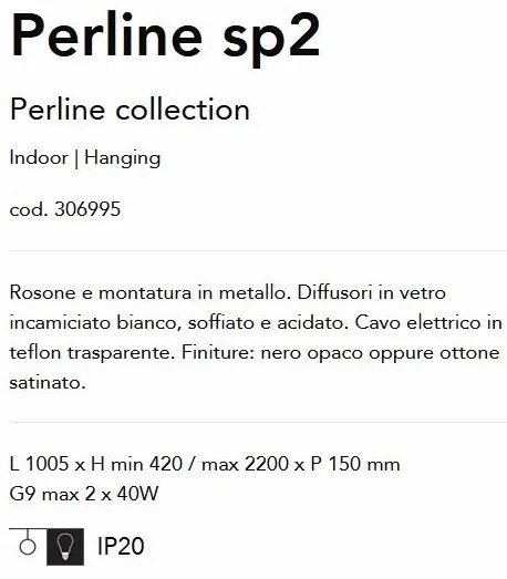 Lustra / Pendul design modern Perline sp2 negru