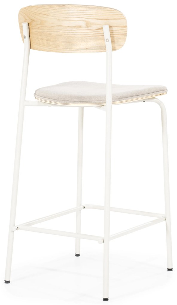 Scaun de bar Skoladin lemn de frasin bej 95 cm