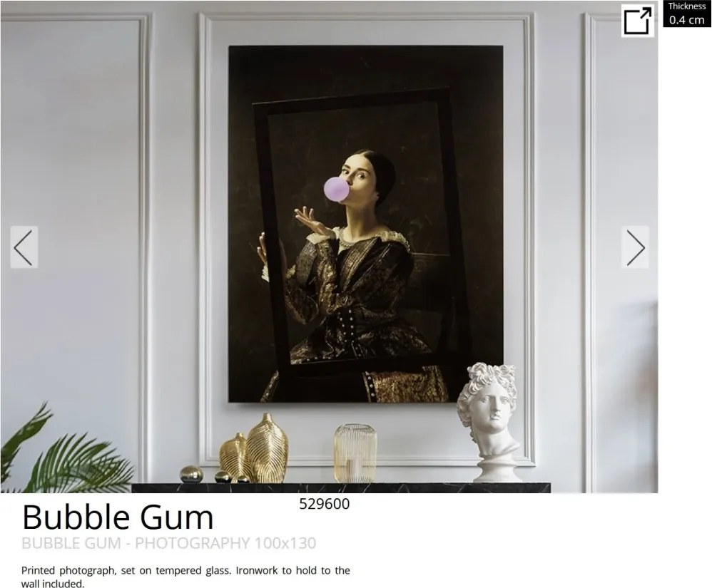 Tablou de perete decorativ Bubble Gum, 100x130cm