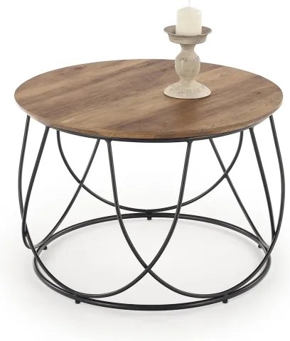 Măsuță de cafea NUBIRA 41x60 cm negru/maro