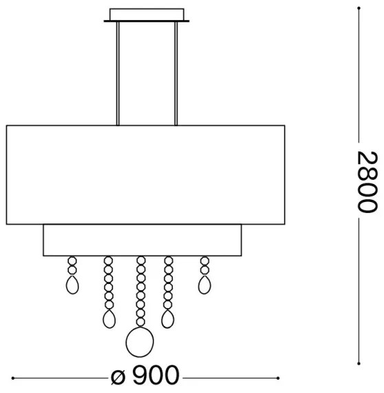 Lustră de cristal pe cablu Ideal Lux OPERA 10xE27/60W/230V