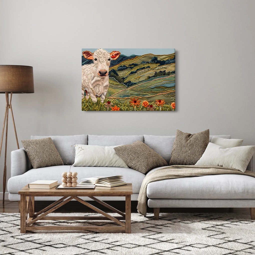 Tablou - Imitație de motiv tricotat (90x60 cm)