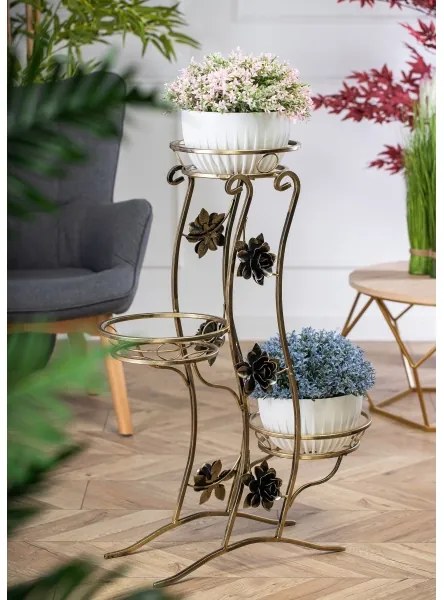 Suport de flori 100x70 cm auriu