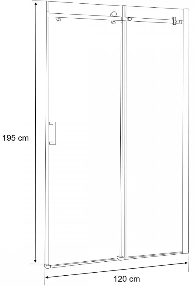 Ușă de duș tip rulou Bold 120x195 cm