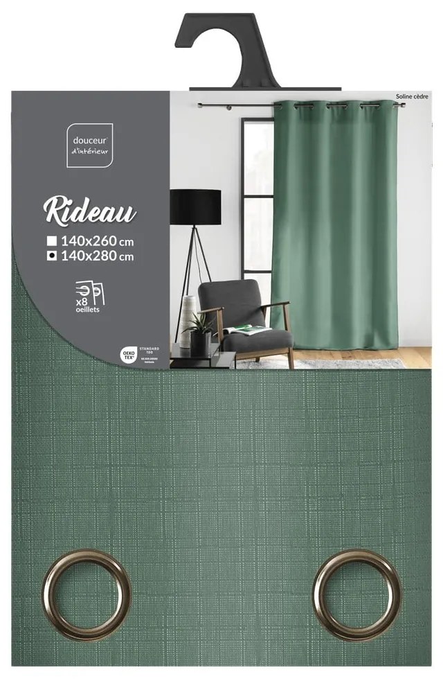 Draperie verde 140x280 cm Soline – douceur d'intérieur
