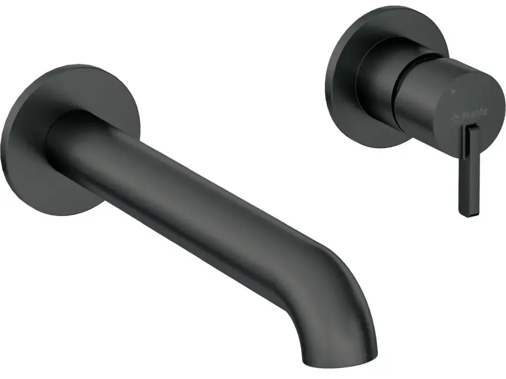 Set baterie dus si baterie lavoar incastrate Deante Silia cu accesorii baie Deante Round, negru