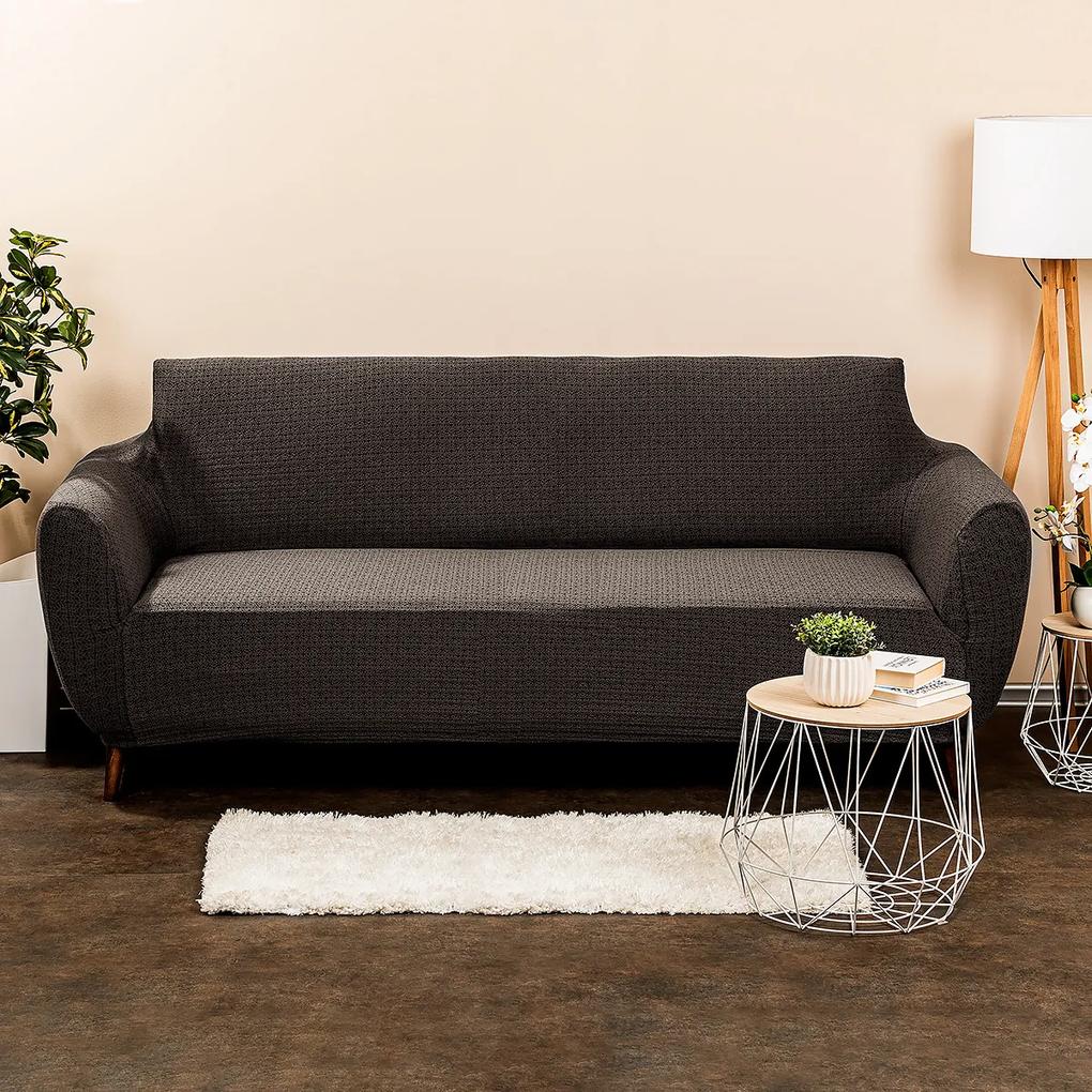 Husă multielastică 4Home Comfort Plus, pentru canapea, maro, 180 - 220 cm, 180 - 220 cm