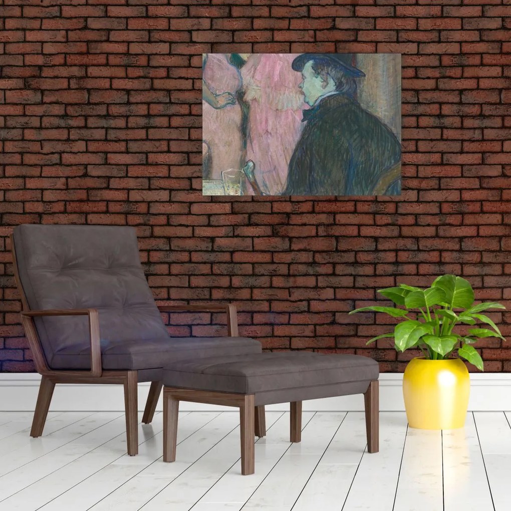 Tablou pe sticlă - Henri de Toulouse-Lautrec, Maxime Dethomas, reproducere (70x50 cm)