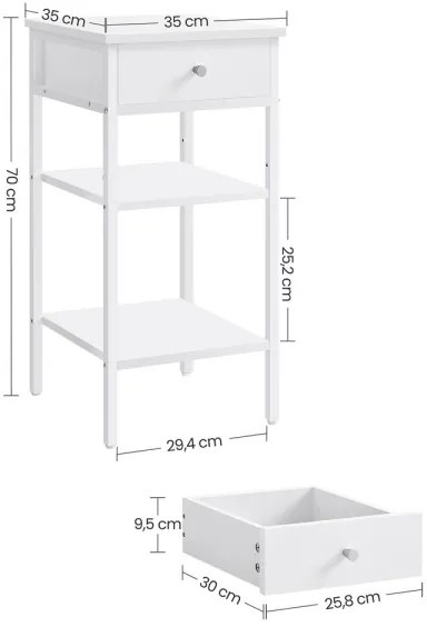 Noptieră ARIN albă