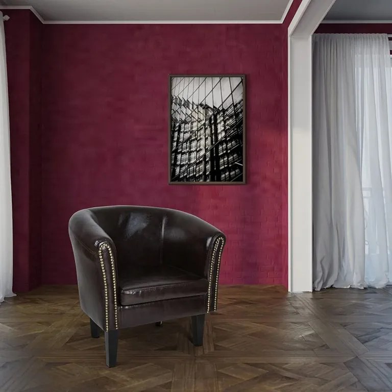 Fotoliu Chesterfield, 58 x 71 x 70 cm, maro