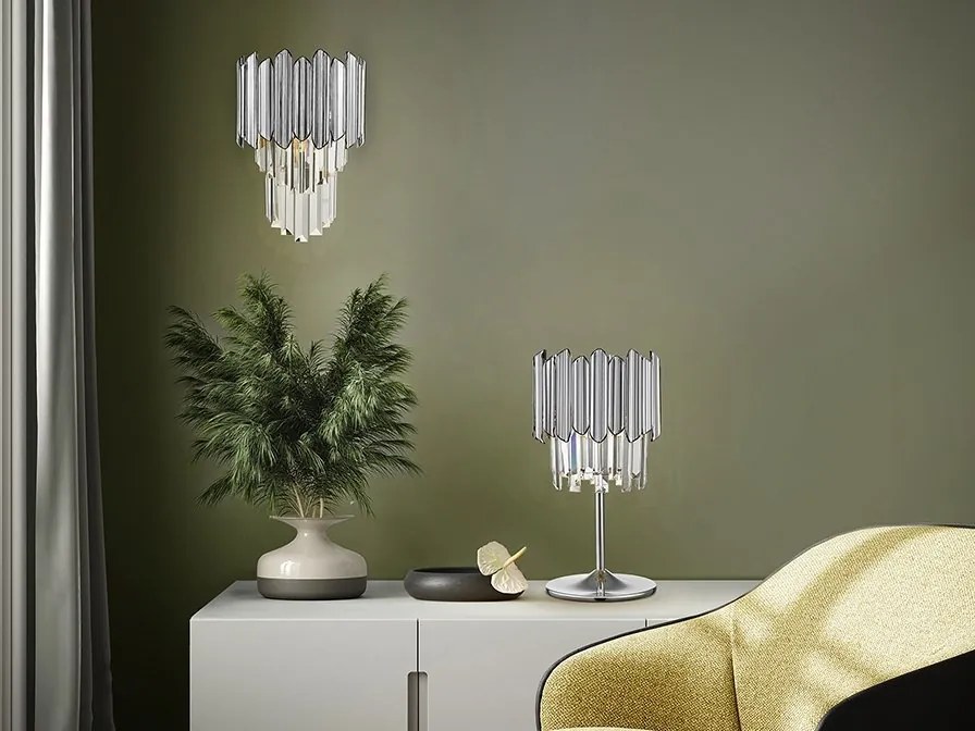 Aplica de perete design elegant Tiara crom