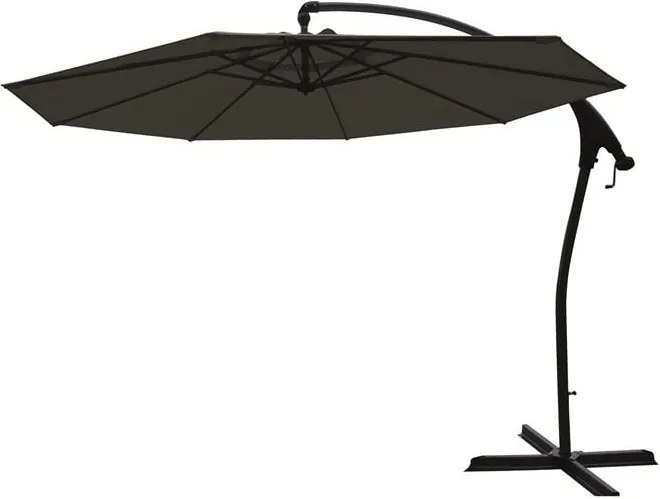 Umbrelă laterală de grădină Hartman Tenero, ø 3 m, negru