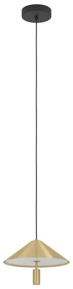 Lustră LED pe cablu Eglo 390271 PARAGUAY LED/12W/230V 3000K auriu