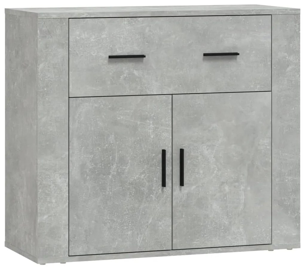 816572 vidaXL Dulap, gri beton, 80x33x70 cm, lemn prelucrat
