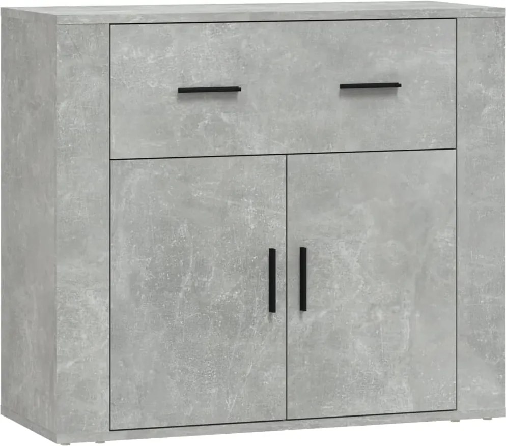 vidaXL Dulap, gri beton, 80x33x70 cm, lemn prelucrat