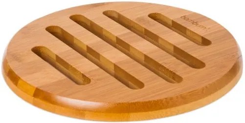 Suport din bambus pentru oalele fierbinți Bambum Valeria, ⌀ 19 cm