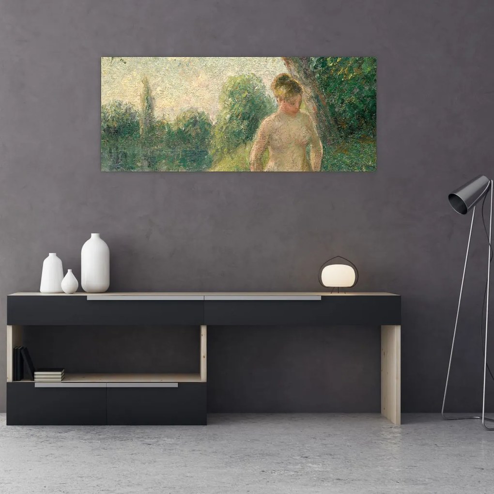 Tablou - Camille Pissarro, The Bather, reproducere (120x50 cm)