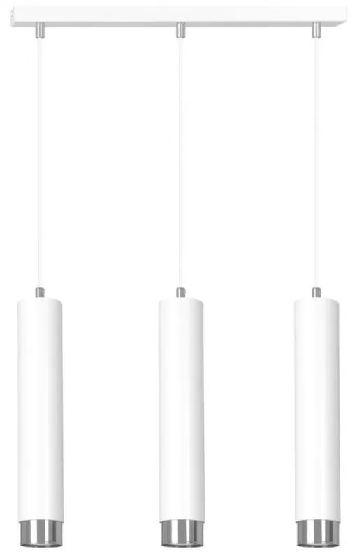 Lustra moderna cu spoturi stil minimalist KIBO 3 alb/crom