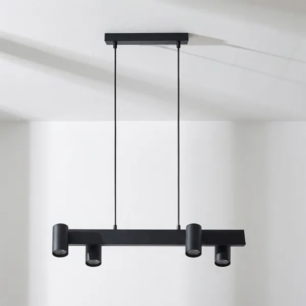 Brilagi - Lustru LED RGBW dimmabil suspendat pe cablu SELE 4xGU10/6,5W/230V negru