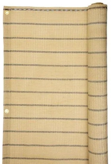 Paravan pentru balcon, terasa, gard, bej, 185 g/m2, UV, 5x1.5 m