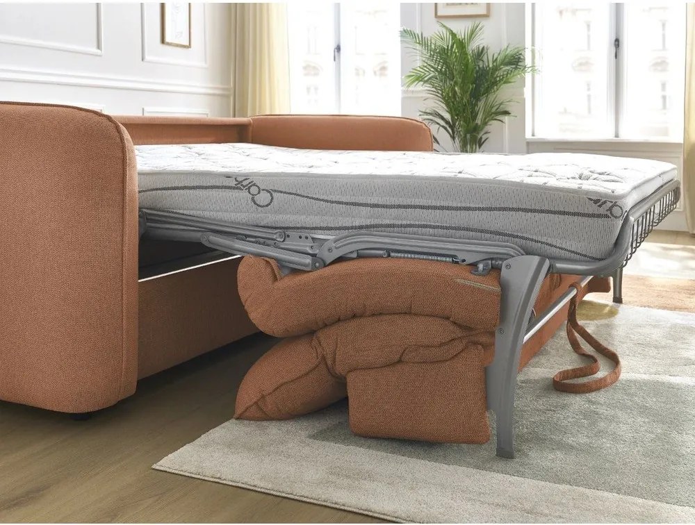 Canapea portocalie 216 cm Achille – Bobochic Paris