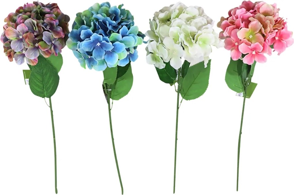 Floare artificiala HORTENSIE 54 cm - mai multe culori Culoare: Alb