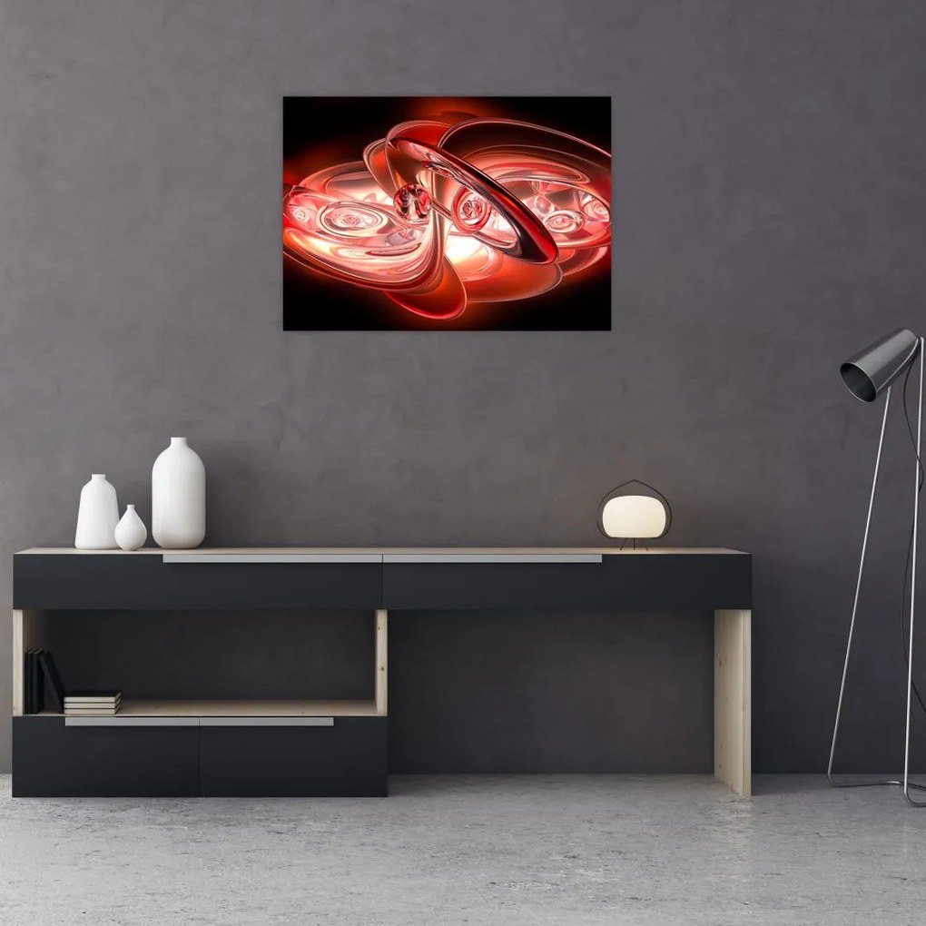 Tabloul - forme roșii (70x50 cm)