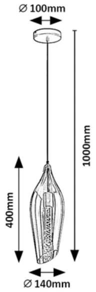 Lustră pe cablu BELLINI 1xE27/60W/230V Rabalux 72201