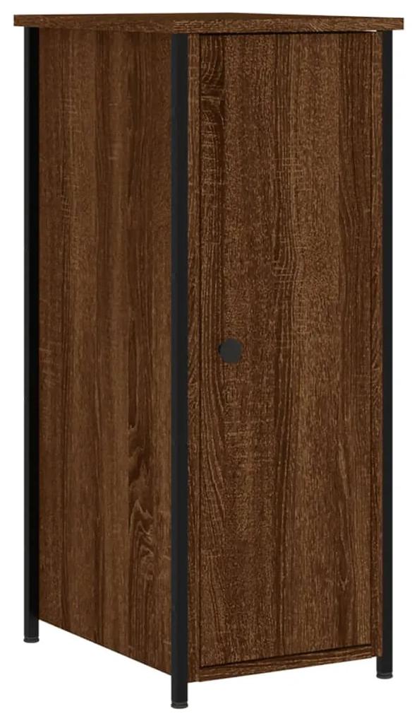 825971 vidaXL Noptieră, stejar maro, 32x42x80 cm, lemn compozit