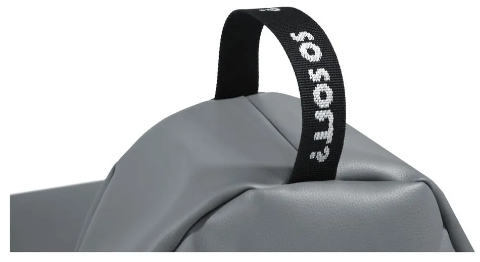 Fotoliu bean bag gri cu tapițerie din imitație de piele Chill XXL – So Soft?