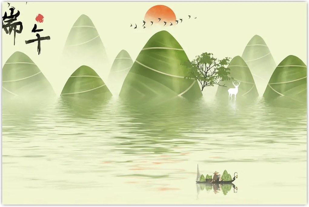 Tablou - Valea munțilot verzi (90x60 cm)