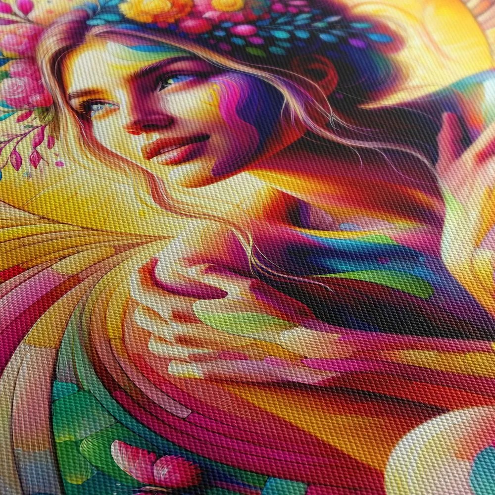 Tablou femeie magică cu fluturi