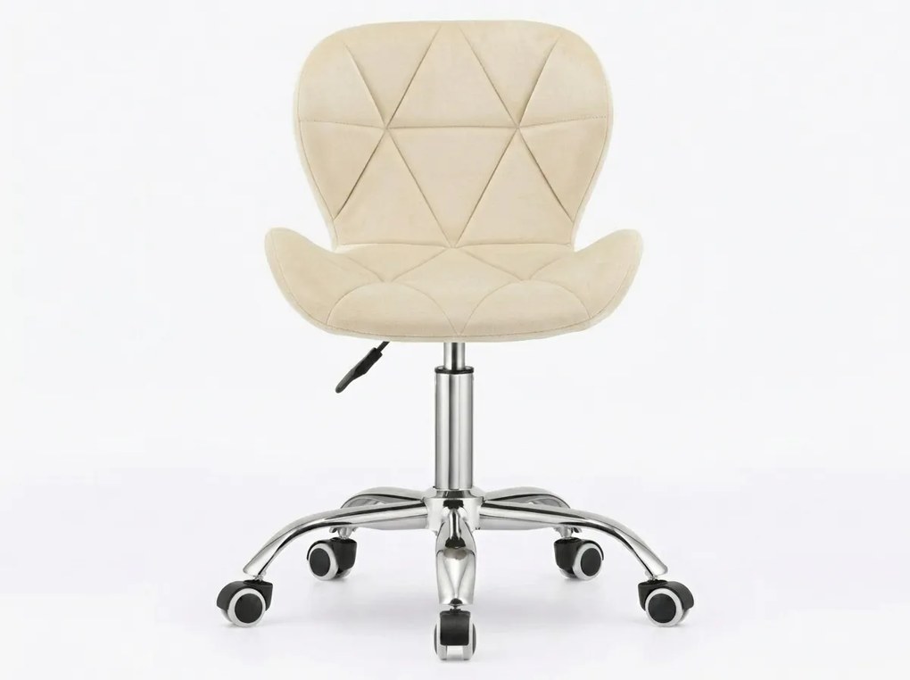 Scaun office AVOLA VELVET, crem deschis