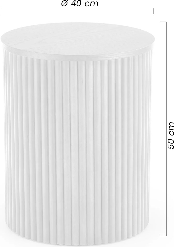 Măsuță de cafea rotundă Tamis 40 cm - natural