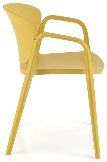 Scaun de bucaterie Layne, galben