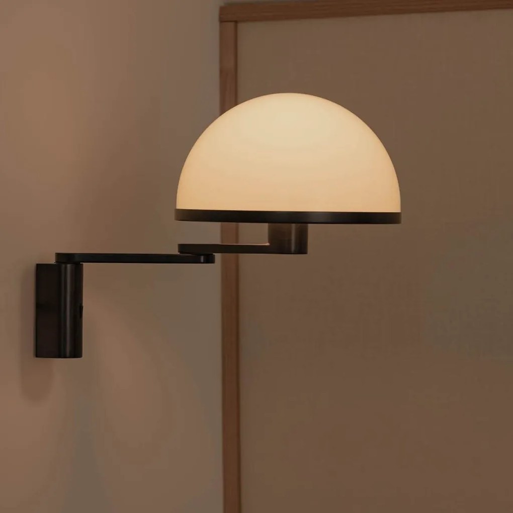 Aplica de perete neagra cu brat articulat DOME