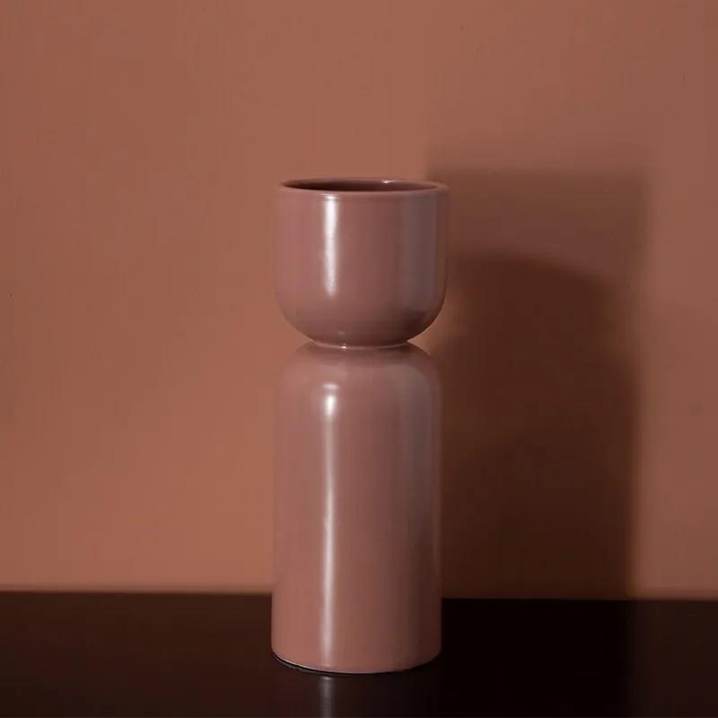 Vaza ceramica, maro, 27cm