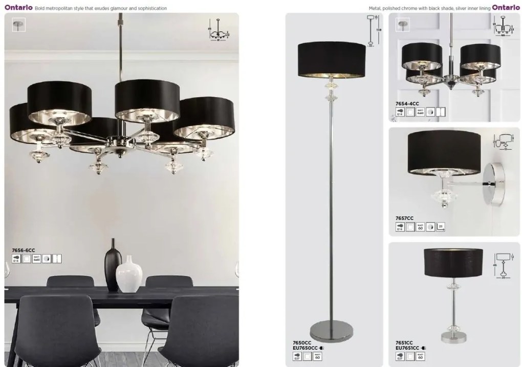 Lampadar, Lampa de podea eleganta Ontario