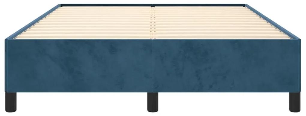 Cadru de pat, albastru inchis, 140x200 cm, catifea Albastru inchis, 35 cm, 140 x 200 cm