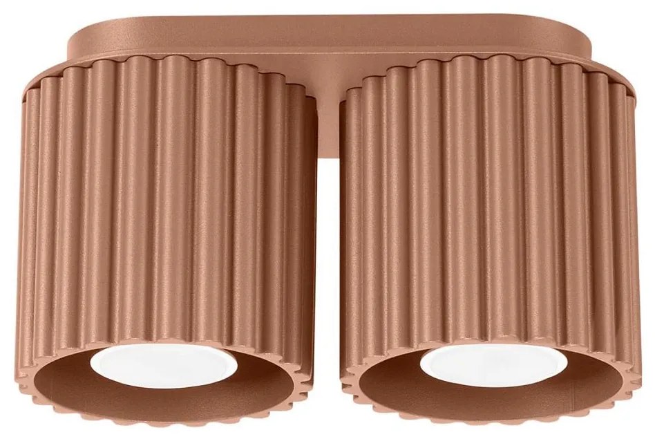 Sollux SL.1805 - Spot de tavan AURA, 2x GU10/10W/230V, maro