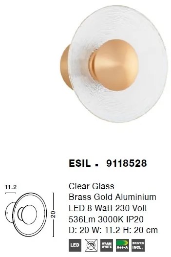 Aplica LED design modern ambiental Esil 8W NVL-9118528
