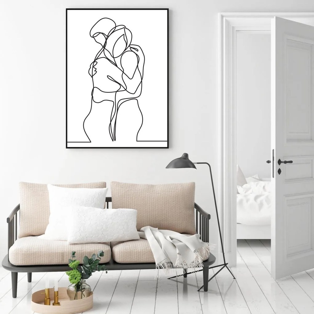 Poster - Dragoste dintr-o linie (A4)