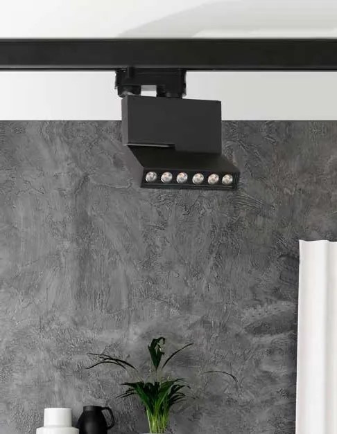 Spot LED directionabil pe sina LEON 5 TRACK negru ZZ AZ3491
