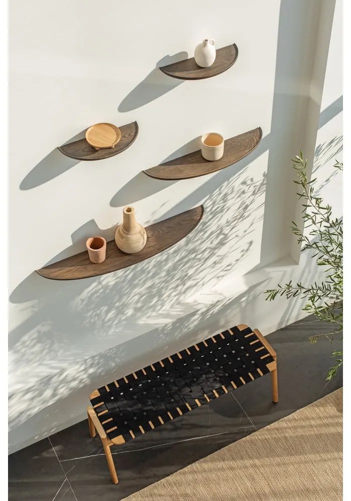 Raft maro din lemn de stejar 100 cm Mu – Gazzda