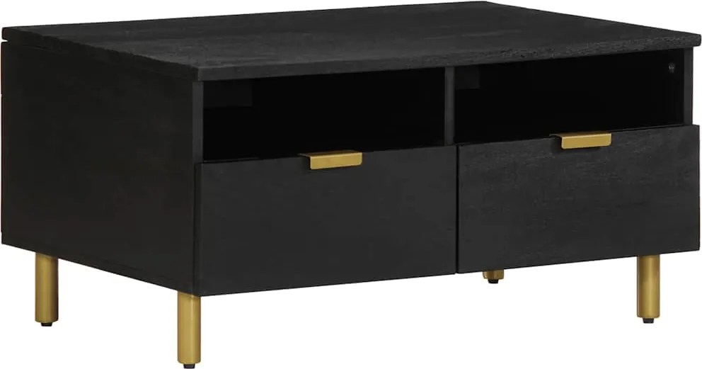 vidaXL Măsuță de cafea, negru, 80x54x40 cm, lemn prelucrat