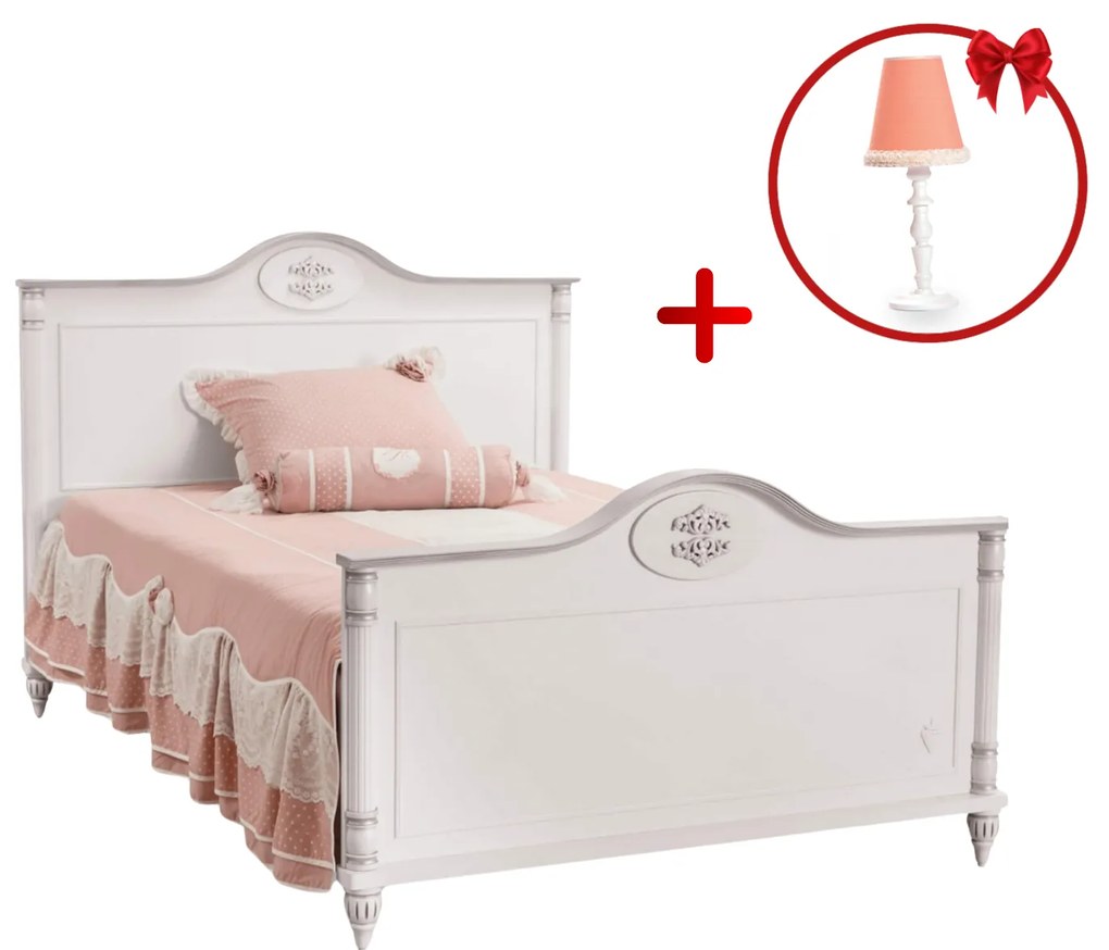 Pat pentru copii Colectia Romantic 120x200 cm + veioza Dream CADOU