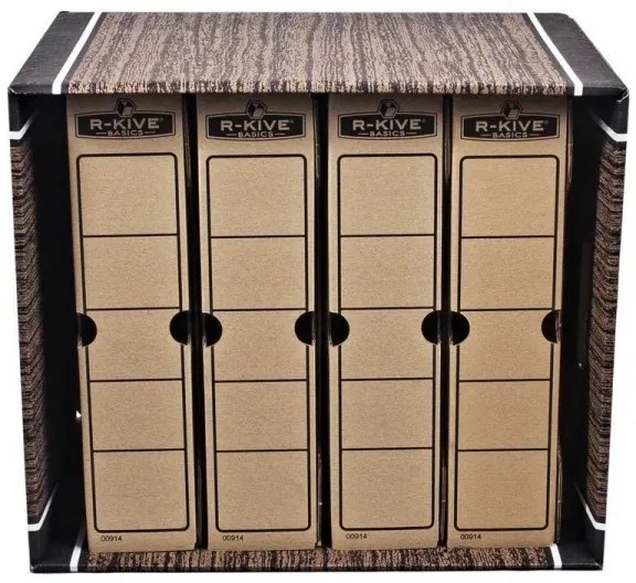 Container de dosar Fellowes Bankers Box Woodgrain 2 buc/pachet, maro