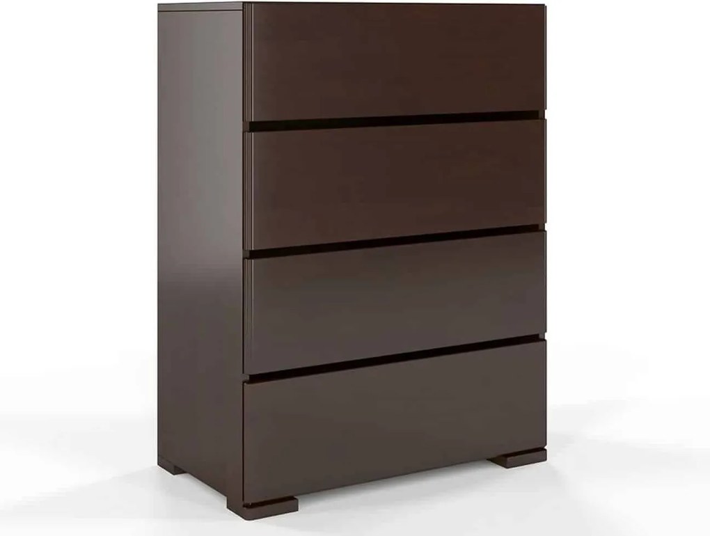 Comodă lemn masiv TerraCraft Fag 4 Sertare, 80 × 45 × 108 cm - Natural